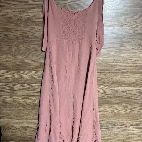 Reformation Twilight in Praline Side Slit Georgette Midi Tank Dress 4 - Picture 7 of 10